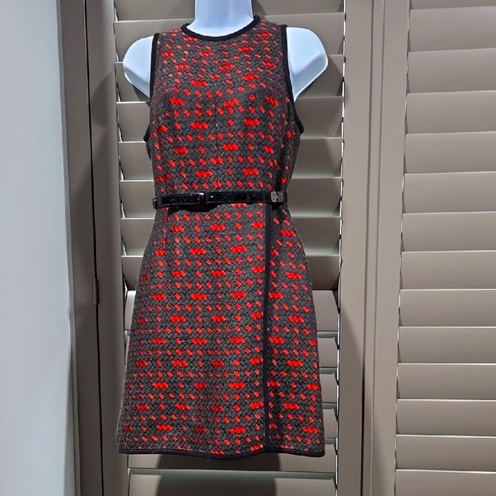 Elegant Black and Red Patterned Dress By Miss Wu Jason Wu